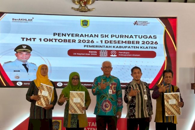PESAN BUPATI KLATEN PADA PENYERAHAN  SK PENSIUN 