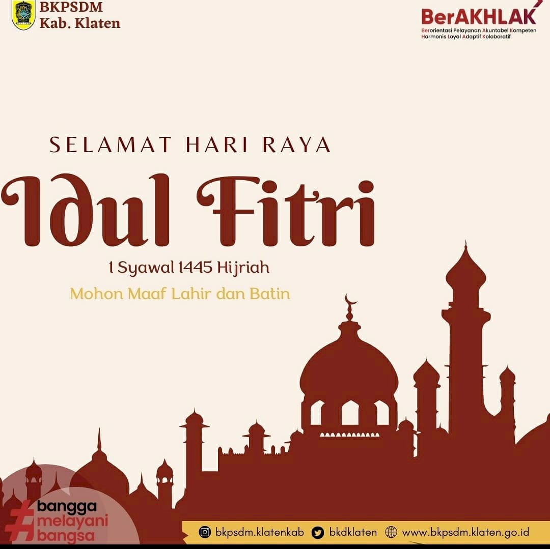 Selamat Hari Raya Idul Fitri 1445 H / 2024 M