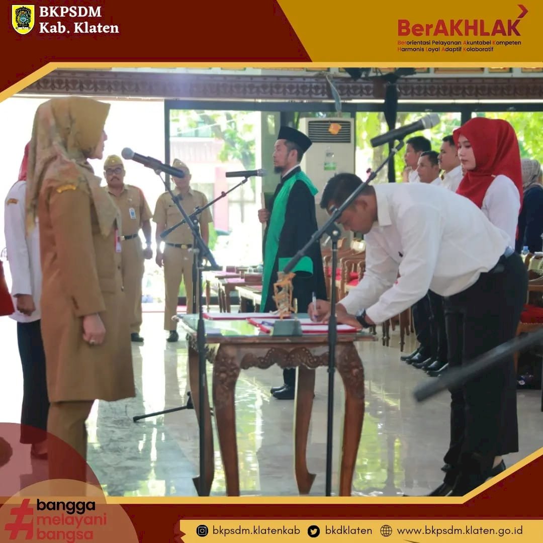 Pelantikan dan Penyerahan SK PPPK Pemerintah Kabupaten Klaten Formasi Tahun 2023