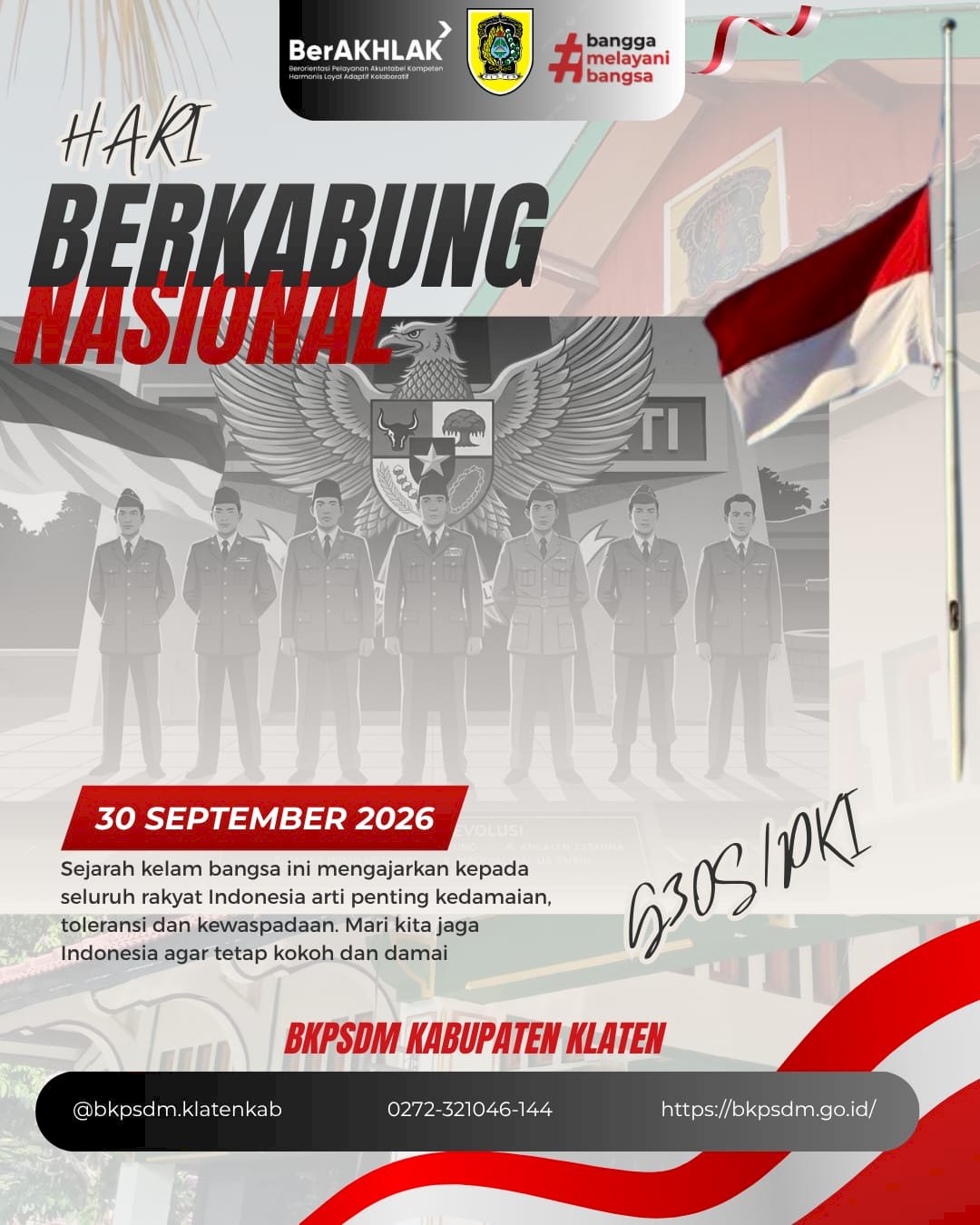REFLEKSI DAN SEJARAH HARI  BERKABUNG NASIONAL 30 SEPTEMBER