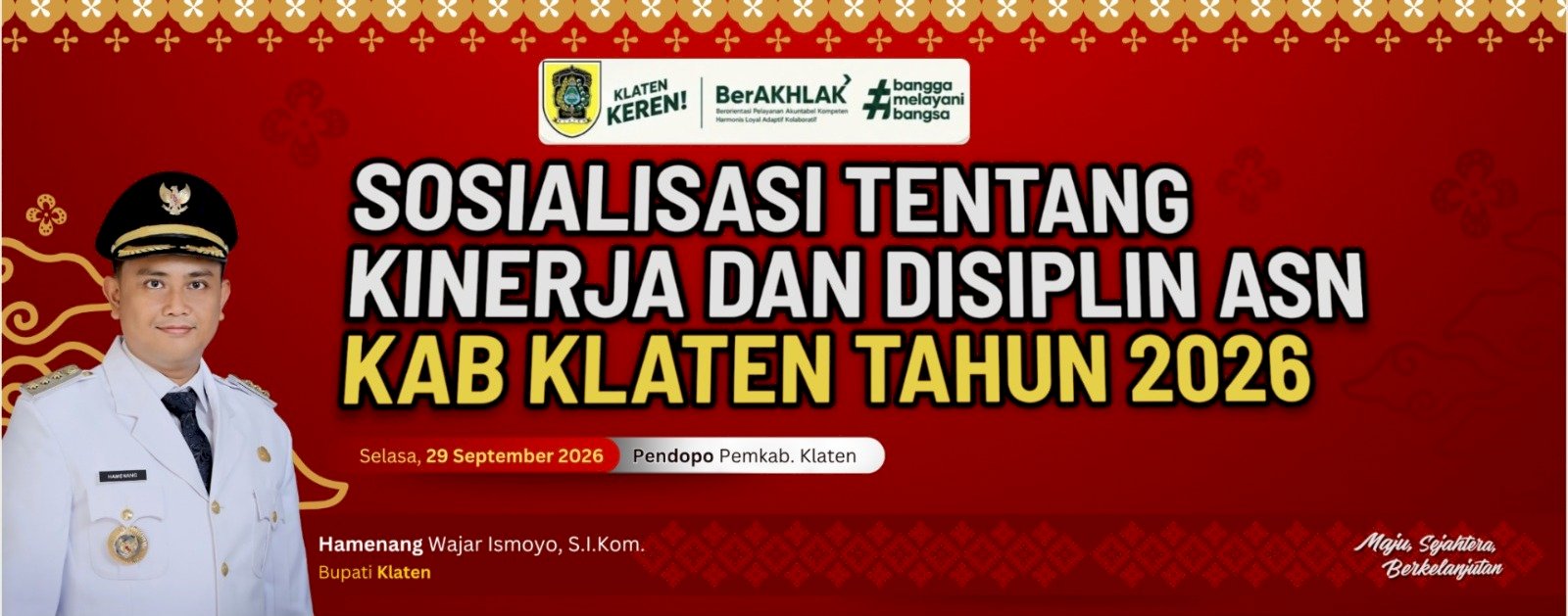 GANDENG BKN, BKPSDM KLATEN  SOSIALISASIKAN PERATURAN KINERJA DAN DISIPLIN ASN